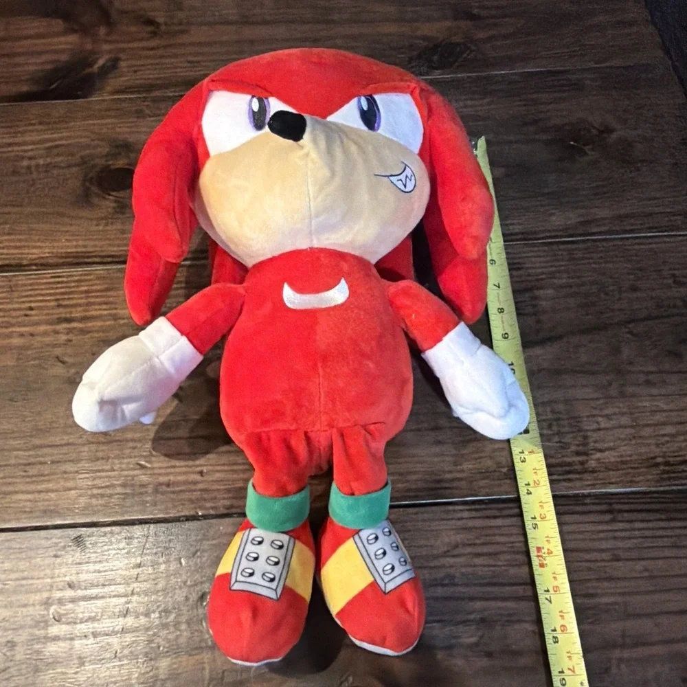 Sonic The Hedgehog Knuckles Hug-Me Shake Action Plush KidRobot 17 Inches Works!!
